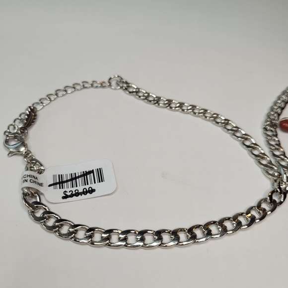 NWT Free People Thong Anklet Chain with Stone pendants - Picture 4 of 5